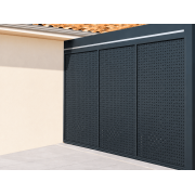 Claustra Fixe Pergola 4.5m Tôle Perforée Motifs Ellipses Aluminium