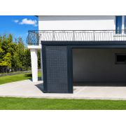 Claustra Fixe 1m Carport Tôle Perforée Motifs Ellipses Aluminium
