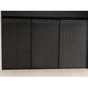 Claustra Fixe Pergola Gris Anthracite 7016 Tôle Perforée Motifs Bulles Aluminium