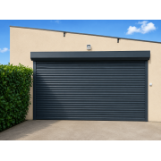 Porte de garage enroulable 3x2 gris 7016 pose en applique extérieure