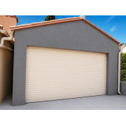 Porte de garage enroulable SOMFY 3x2 beige