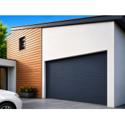  	Porte de Garage Enroulable SOMFY Gris Anthracite 7016 3.5x2 Pose en Applique Intérieur