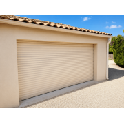Porte de garage enroulable SOMFY 4x2 beige