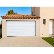 Porte de garage enroulable SOMFY 4x2 beige