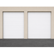 x2 portes de garage enroulable 2.5x2 blanches SOMFY