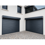 x2 Portes de Garage Enroulables Gris RAL 7016 2.97x2m Pose en Applique Extérieur