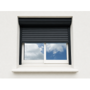 Volet Roulant Aluminium Somfy Gris Anthracite RAL 7016, Tablier Semi-Ouvert