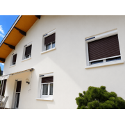 Volets roulants solaires Telco, tablier marron RAL 8014