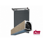 Volet roulant aluminium moteur Telco monté dans coffre linteau tunnel