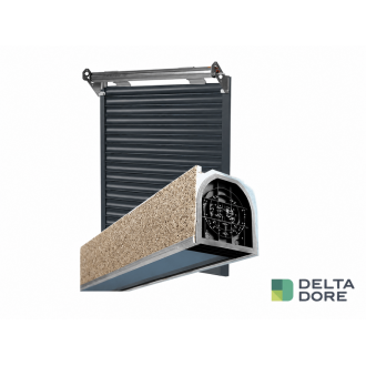 Volet roulant aluminium Delta Dore monté dans coffre linteau tunnel