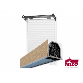 Volet roulant pvc moteur Telco monté dans coffre linteau tunnel