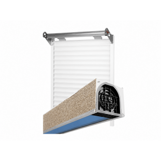 Volet roulant pvc Delta Dore monté dans coffre linteau tunnel