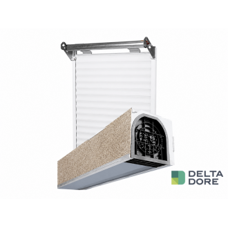 Volet roulant pvc Delta Dore monté dans coffre linteau tunnel