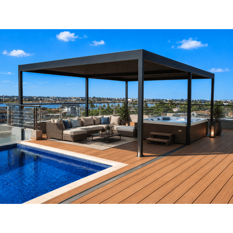 Pergola bioclimatique autoportée 7x6
