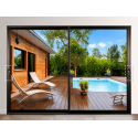 Baie Vitrée 2 Vantaux Coulissante Aluminium PROFILS SYSTÈMES Sur Mesure