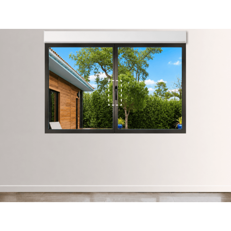 Fenêtre Aluminium 2 Vantaux (option Ferrage Invisible) avec Volet Roulant Intégré