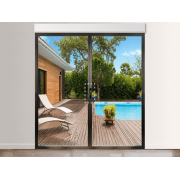 Porte-Fenêtre Aluminium 2 Vantaux (option Ferrage Invisible) avec Volet Roulant Intégré