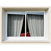  	Fenêtre Coulissante Aluminium Blanc 9016 2 Vantaux avec Volet Roulant Intégré