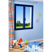 Fenetre alu 2 vantaux bleu