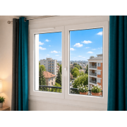 Fenêtre PVC 2 Vantaux - Pose en rénovation avec Aile de 65 mm