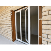Porte-Fenêtre PVC 3 Vantaux (2 ouvrants et 1 fixe) 2.34 x 1.8 m