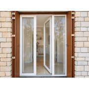 Porte-Fenêtre PVC 3 Vantaux (2 ouvrants et 1 fixe) 2.34 x 1.8 m