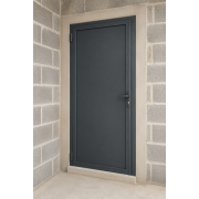 Porte de Service Aluminium RAL 7016 Panneau Plein