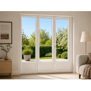 Porte-Fenêtre PVC 3 Vantaux (2 ouvrants et 1 fixe)