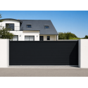 Portail Coulissant Aluminium Anaïs Plein Manuel ou Électrique (Moteur Somfy ou Nice) Sur Mesure