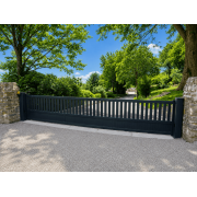 Portail Aluminium coulissant semi-ajouré Audrey