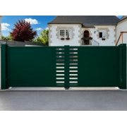 Portail Aluminium Plein et ajouré horizontal Dylia