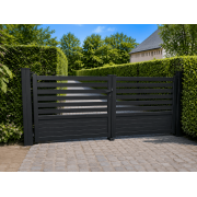 Portail Battant Aluminium ajouré horizontal Hélène