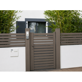 Portillon Aluminium Rose Ajouré Horizontal Sur Mesure
