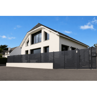 Portillon Aluminium ajouré horizontal Rose