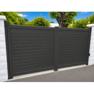 Portail Battant Aluminium plein Estelle