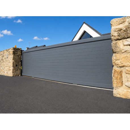 Portail Coulissant Aluminium plein Estelle
