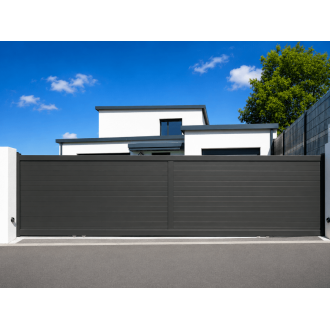 Portail Coulissant Aluminium plein Estelle