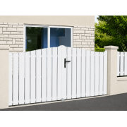 Portail PVC Battant Mel Lames Verticales