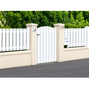 Portillon PVC Mel Lames Verticales Forme Droit