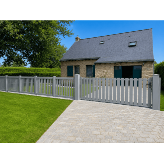 Portail PVC Coulissant Castel Forme Droit