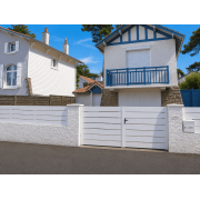 Portail PVC Battant Mel Lames Horizontales