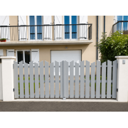Portail PVC Battant Oya Gris Clair