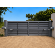 Portail PVC Battant Scott Plaxé Gris Anthracite