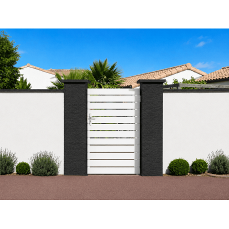 Portillon PVC Mel Lames Horizontales