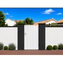 Portillon PVC Mont Plein Blanc, Gris, Beige ou Chêne Doré Sur Mesure