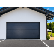  	Porte de garage sectionnelle 4.51 x 2.13 Gris Anthracite 7016 Finiton Veinée Bois