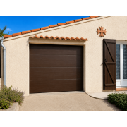  	Porte de garage sectionnelle 2.4x2 marron