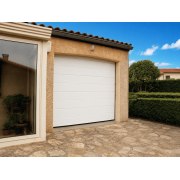 Porte de garage sectionnelle SOMFY blanche 2.4x2m