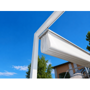 Pergola toile rétractable étanche autoportée