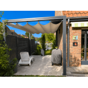 Pergola toile rétractable 4 poteaux 4x3